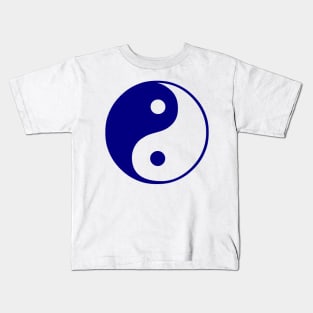 Blue yin yang Kids T-Shirt